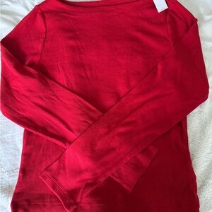 GAP Bright Red Long Sleeve Women's Tee
